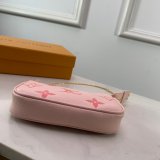 Louis Vuitton Wholesale Mini Pochette Accessoires Monogram Empreinte Leather M80501 Pink