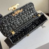 Celine Plein Soleil IN RAFFIA EFFECT TEXTILE SHOULDER BAG