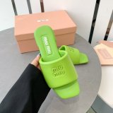 Perfect MiuMiu Bread Slippers Summer Best Quality Sandals