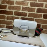 White Best Quality Gucci Horsebit 1955 mini 658574 bag