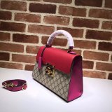 Gucci Best Quality 453188 GG Supreme Padlock Small Top Handle Bag