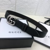 AAA+ Gucci 38mm Best Quality GG sliver/golden black Belt