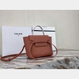 Best Quality Celine Ladies Yellow Nano Belt Bag In Laminated Calfskin