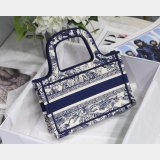 Top Quality Dior Best Quality Mini Book Tote Bag 22CM Canvas Embroidered