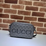 High Fashion Gucci 768391 Shoulder Grey and Black Best Quality Bag