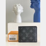 Louis Vuitton Men Best Quality M64002 Slender Wallet Monogram Eclipse Canvas