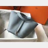 Designer Hermes Picotin Bags 18/22CM Silver Best Quality Best Online