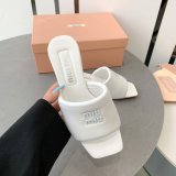Miu Miu Best Quality Bread Slippers Heel Sandals Shoes