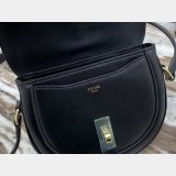 Celine Best Quality Small Besace 16 Bag Black satinated calfskin