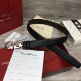 Ferragamo Belts Perfect High Quality Best Quality 35 mm Black