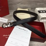 Ferragamo Belts Perfect High Quality Best Quality 35 mm Black