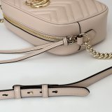 Gucci Best Quality GG Marmont 447632 Pink Shoulder Best Bag
