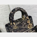 Perfect 1:1 Christian Dior Best Quality Lady Best 24CM Black Bag