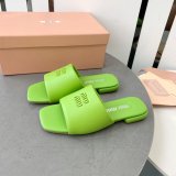 Perfect MiuMiu Bread Slippers Summer Best Quality Sandals