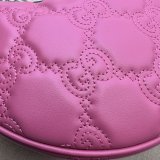Gucci Best Quality 739709 GG Matelassé Duplicate Shoulder Pink Bag