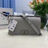 Best Quality CC Le Boy Flap Bag caviar leather 25CM