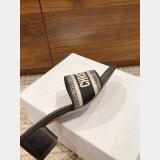 Best Quality Designer Dior Dway One-word embroidered slippers Shoes Online
