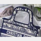 Top Quality Dior Best Quality Mini Book Tote Bag 22CM Canvas Embroidered