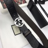 7 Star Gucci 37mm Best Quality Interlocking G-Buckle Leather black Belt