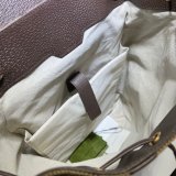 7 Star Gucci Backpack Best Quality 678829 with jumbo GG in camel and ebony GG canvas