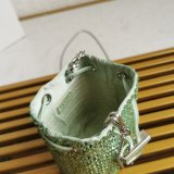 Designer Prada Best Quality 1NR016 Crystal Embellished Satin Mini-pouch Bag