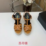 Saint Laurent Best Quality Espadrille Platform Wedge Sandals Heel Shoes