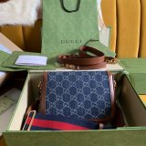 High Quality Gucci Best Quality Horsebit 1955 mini bag 658574 GG Supreme canvas