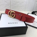 AAA+ Gucci Best Quality Leather Belt With Double G Red Buckle