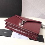Saint Laurent AAA+ Best Quality Shoulder 377057 Black/Red Bags