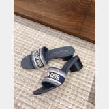 Best Quality Designer Dior Dway One-word embroidered slippers Shoes Online