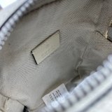 Gucci Knockoff 658553 Luxury GG embossed mini bag in black/white leather