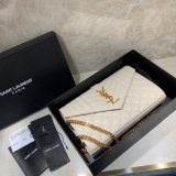 YSL Best Quality Saint Laurent Envelope Wallet on Chain WOC 620280 White Bag