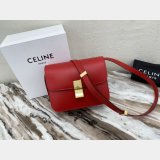 Celine Best Quality Teen Classic Box Red Bag