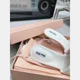 Perfect Luxury Best Quality Miu Miu high heel slippers Shoes