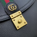 Gucci Black/Cream Ophidia small top handle Best Quality bag