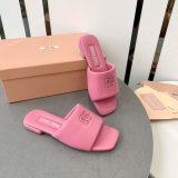 Perfect MiuMiu Bread Slippers Summer Best Quality Sandals