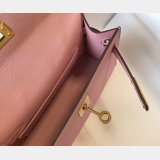 Hermes Outlet 1:1 Best Quality Mini Kelly Pink Handbags