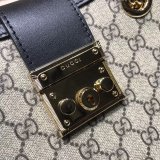 UK Gucci Best Quality GG Supreme Padlock Small Shoulder 498156 Bag