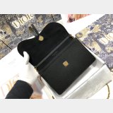 Saddle Woc 22CM Black Best Quality Dior Oblique Jacquard