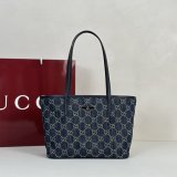 Gucci Tribeca 875236/874745 Tote Dark Blue GG Denim Bag