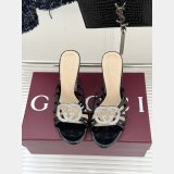 Women's slide sandal with crystal Interlocking G