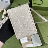 Designer Best Quality Gucci 625571 GG embossed mini White bag
