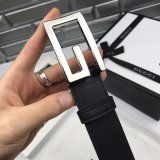 Luxury Gucci 35mm Buckle Black leather belt Luxury Goods