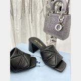 Best Quality Prada Quilted Leather Mules