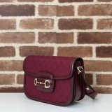 GG Supreme 602204 Red 602204 Best Quality Gucci 1955 Horsebit Bags