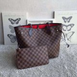 Best Quality Louis Vuitton Wholesale Neverfull MM Damier Ebene N41358 Brown
