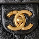 Perfect Copy Top Quality AS4012 Flap Black Best Quality Bag