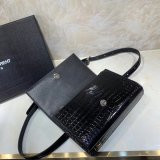 Best Quality black Saint Laurent YSL Monogram Logo Fanny Pack