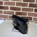 High Quality 752002 Horsebit Black 1955 Best Quality Gucci Designer Bag