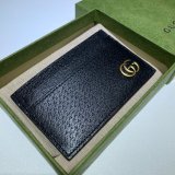 Gucci Best 657588 Best Quality GG Marmont card case in black leather